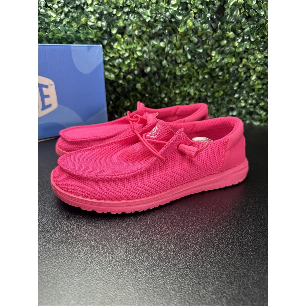 Hey Dude Wendy Funk Mono Casual Slip-on Shoes Electric Pink Size W5